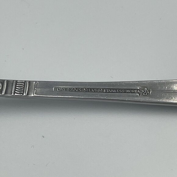 Vintage Orleans Silver ORL31 Stainless Korea Silverware Serving Spoon 8.5” 8 1/2 - Picture 4 of 10